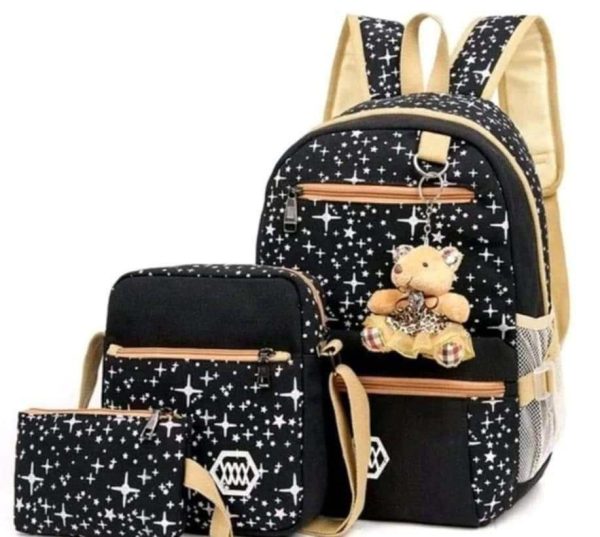 Korean fashion Canvas 3in1 Backpack for Women - Image 2
