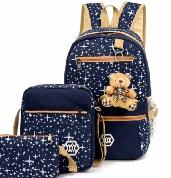 Korean fashion Canvas 3in1 Backpack for Women - Image 4