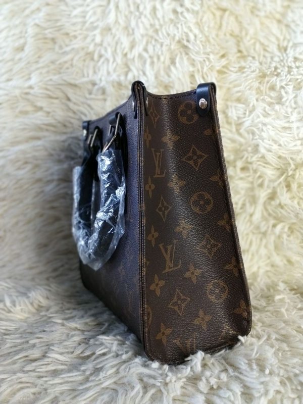 Leather Hand Bag with Sling - Image 2