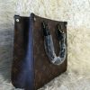 Leather Hand Bag with Sling - Image 4