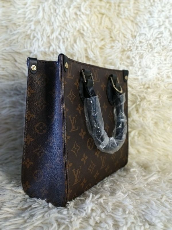 Leather Hand Bag with Sling - Image 4